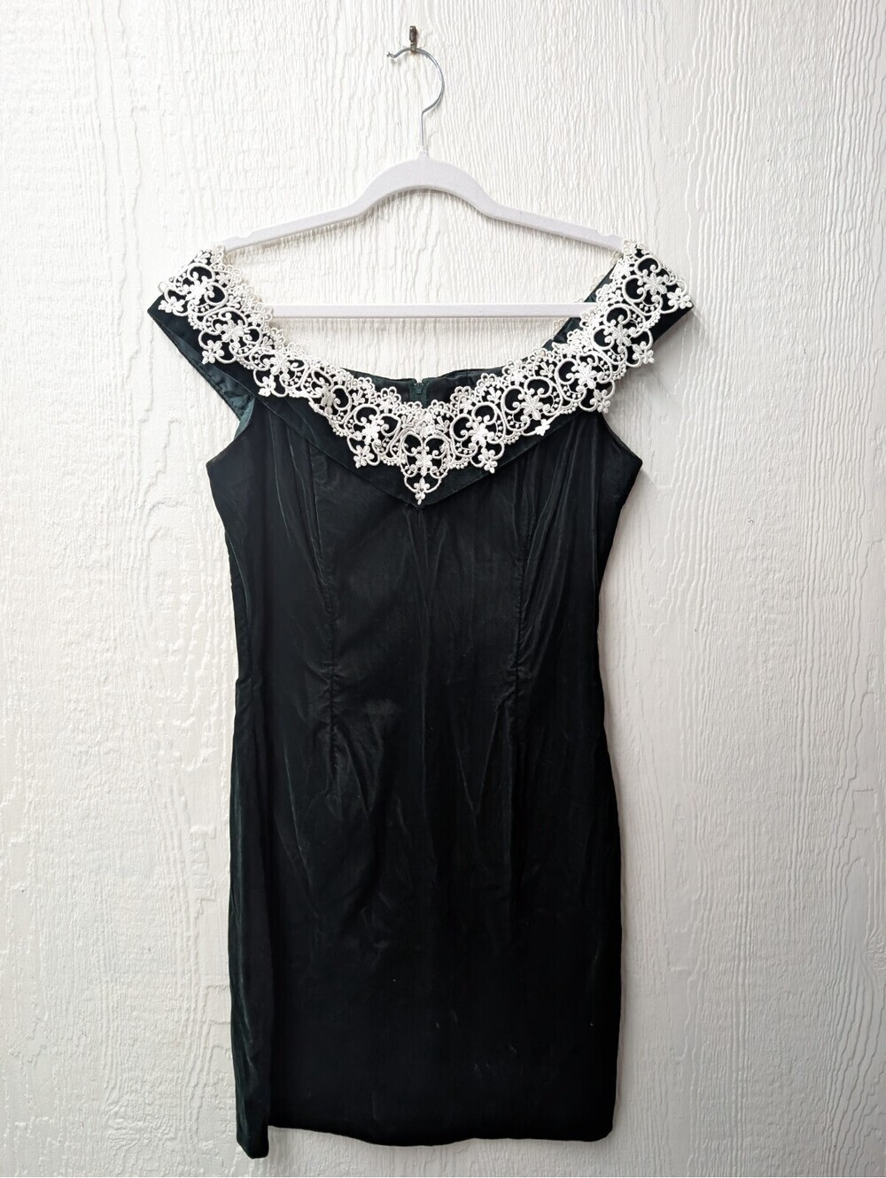 Jessica McClintock Gunne Sax Velvet Green Off Shoulder Dress Prom Formal 11/12
